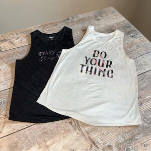 (2) Women’s Old Navy Motivational Tank Tops (XL)